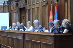 25 July 2014 Participants of the public hearing on the Draft Law amending and modifying the Law on Higher Education